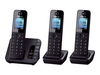 Panasonic KX-TGH223E - cordless phone - answering system with caller ID/call waiting + 2 additional handsets - 3-way call capability