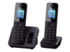 Panasonic KX-TGH223E - cordless phone - answering system with caller ID/call waiting + additional handset - 3-way call capability