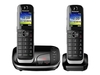 Panasonic KX-TGJ322EB - cordless phone - answering system with caller ID + additional handset - 3-way call capability