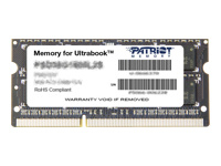 Patriot Memory for Ultrabook - Memory - 8 GB - SO DIMM 204-pin - DDR3 - 1333 MHz / PC3-10600 - CL9 - 1.35 V - unbuffered - non-ECC