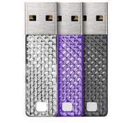 SANDISK 8 GB Facet USB 2.0 Memory Stick Triple Pack - Silver,  Purple & Grey