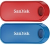 SANDISK Cruzer Snap USB 2.0 Memory Stick - 32 GB,  Pack of 2,  Red & Blue