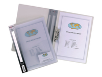 Snopake - clamp binder - for A4 - capacity: 100 sheets - clear (pack of 10)