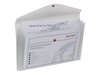 Snopake Polyfile Trio Foolscap - expanding file - capacity: 150 sheets - tabbed - clear (pack of 5)