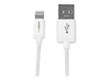 StarTech.com 0.3m (11in) Short White Apple 8-pin Lightning Connector to USB Cable for iPhone / iPod / iPad - Charge and Sync Cable (USBLT30CMW) - Lightning cable - Lightning / USB - 30 cm
