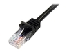 StarTech.com 0.5m Black Cat5e / Cat 5 Snagless Ethernet Patch Cable 0.5 m - patch cable - 50 cm - black