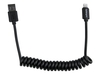 StarTech.com 0.6m 2ft Coiled Black Apple 8-pin Lightning to USB Cable for iPhone iPod iPad - Coiled Lightning Cable - Charge & Sync - 60cm (USBCLT60CMB) - Lightning cable - Lightning / USB - 60 cm