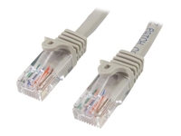 StarTech.com 1 ft Gray Cat5e / Cat 5 Snagless Patch Cable 1ft - patch cable - 30 cm - grey