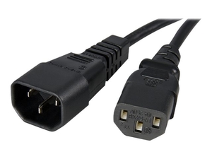 StarTech.com 10 ft 14 AWG Computer Power Cord Extension - C14 to C13 - power extension cable - 3 m