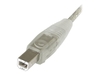 StarTech.com 10 ft Transparent USB 2.0 Cable - A to B - USB cable - USB (M) to USB Type B (M) - USB 2.0 - 10 ft - molded - transparent - USB2HAB10T - USB cable - 3.05 m