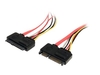 StarTech.com 12in 22 Pin SATA Power and Data Extension Cable - 1ft SATA data power Extension - 12 inch SATA Extension - SATA extension cable - 30.5 cm