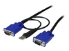 StarTech.com 15 ft 2-in-1 Ultra Thin USB KVM Cable - video / USB cable - 4.57 m