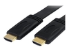 StarTech.com 15 ft Flat High Speed HDMI Cable w/ Ethernet Ultra HD 4k x 2k - HDMI with Ethernet cable - 4.6 m