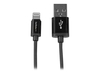 StarTech.com 15cm (6in) Short Black Apple® 8-pin Lightning Connector to USB Cable for iPhone / iPod / iPad - Charge and Sync Cable (USBLT15CMB) - Lightning cable - Lightning / USB - 15 cm