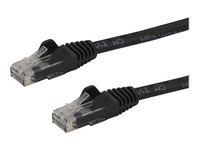 StarTech.com 1.5m CAT6 Ethernet Cable,  10 Gigabit Snagless RJ45 650MHz 100W PoE Patch Cord,  CAT 6 10GbE UTP Network Cable w/Strain Relief,  Black,  Fluke Tested/Wiring is UL Certified/TIA - Category 6 - 24AWG (N6PATC150CMBK) - patch cable - 1.5 m - black