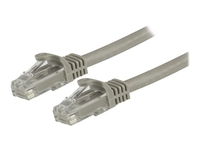 StarTech.com 1.5m CAT6 Ethernet Cable,  10 Gigabit Snagless RJ45 650MHz 100W PoE Patch Cord,  CAT 6 10GbE UTP Network Cable w/Strain Relief,  Grey,  Fluke Tested/Wiring is UL Certified/TIA - Category 6 - 24AWG (N6PATC150CMGR) - patch cable - 1.5 m - grey