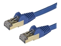 StarTech.com 1.5m CAT6A Ethernet Cable,  10 Gigabit Shielded Snagless RJ45 100W PoE Patch Cord,  CAT 6A 10GbE STP Network Cable w/Strain Relief,  Blue,  Fluke Tested/UL Certified Wiring/TIA - Category 6A - 26AWG (6ASPAT150CMBL) - patch cable - 1.5 m - blue