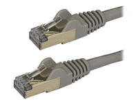 StarTech.com 1.5m CAT6A Ethernet Cable,  10 Gigabit Shielded Snagless RJ45 100W PoE Patch Cord,  CAT 6A 10GbE STP Network Cable w/Strain Relief,  Grey,  Fluke Tested/UL Certified Wiring/TIA - Category 6A - 26AWG (6ASPAT150CMGR) - patch cable - 1.5 m - grey