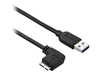 StarTech.com 1m 3 ft Slim Micro USB 3.0 Cable M/M - Left-Angle Micro-USB - USB 3.0 A to Micro B - Angled Micro USB - USB 3.1 Gen 1 (5Gbps) (USB3AU1MLS) - USB cable - 1 m