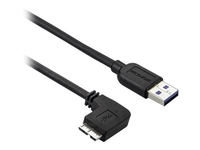 StarTech.com 1m 3 ft Slim Micro USB 3.0 Cable M/M - Left-Angle Micro-USB - USB 3.0 A to Micro B - Angled Micro USB - USB 3.1 Gen 1 (5Gbps) (USB3AU1MLS) - USB cable - 1 m