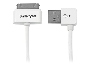 StarTech.com 1m Apple 30-pin Dock to Right Angle USB Cable iPhone iPod iPad - charging / data cable - 1 m