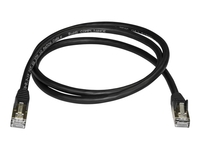 StarTech.com 1m CAT6A Ethernet Cable,  10 Gigabit Shielded Snagless RJ45 100W PoE Patch Cord,  CAT 6A 10GbE STP Network Cable w/Strain Relief,  Black,  Fluke Tested/UL Certified Wiring/TIA - Category 6A - 26AWG (6ASPAT1MBK) - patch cable - 1 m - black