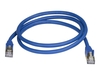 StarTech.com 1m CAT6A Ethernet Cable,  10 Gigabit Shielded Snagless RJ45 100W PoE Patch Cord,  CAT 6A 10GbE STP Network Cable w/Strain Relief,  Blue,  Fluke Tested/UL Certified Wiring/TIA - Category 6A - 26AWG (6ASPAT1MBL) - patch cable - 1 m - blue