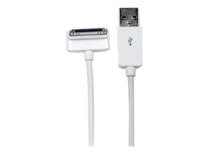 StarTech.com 1m Down Angle Apple 30-pin Dock to USB Cable iPhone iPod iPad - charging / data cable - 1 m