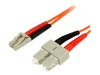 StarTech.com 1m Fiber Optic Cable - Multimode Duplex 62.5/125 - LSZH - LC/SC - OM1 - LC to SC Fiber Patch Cable (FIBLCSC1) - network cable - 1 m