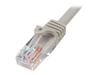 StarTech.com 1m Gray Cat5e / Cat 5 Snagless Patch Cable - patch cable - 1 m - grey