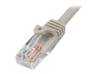 StarTech.com 1m Gray Cat5e / Cat 5 Snagless Patch Cable - patch cable - 1 m - grey