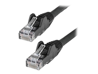 StarTech.com 1m LSZH CAT6 Ethernet Cable,  10 Gigabit Snagless RJ45 100W PoE Network Patch Cord with Strain Relief,  CAT 6 10GbE UTP,  Black,  Individually Tested/ETL,  Low Smoke Zero Halogen - Category 6 - 24AWG (N6LPATCH1MBK) - patch cable - 1 m - black
