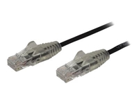 StarTech.com 1m Slim LSZH CAT6 Ethernet Cable,  10 Gigabit Snagless RJ45 100W PoE Patch Cord,  CAT 6 10GbE UTP Network Cable w/Strain Relief,  Black,  Fluke Tested/ETL,  Low Smoke Zero Halogen - Category 6 - 28AWG (N6PAT100CMBKS) - patch cable - 1 m - black