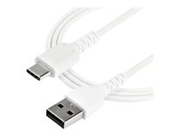 StarTech.com 1m USB A to USB C Charging Cable,  Durable Fast Charge & Sync USB 2.0 to USB Type C Data Cord,  Rugged TPE Jacket Aramid Fiber M/M 3A White,  Samsung S10,  S20,  iPad Pro,  Pixel - Heavy Duty and Rugged - USB-C cable - USB to 24 pin USB-C - 1 m