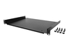 StarTech.com 1U Fixed Server Rack Mount Shelf,  12in Deep Steel Universal Cantilever Tray for 19" AV/Data/Network Equipment Rack with Cage Nuts & Screws,  55lbs Weight Capacity,  12" Deep - 1U Network Rack Shelf - rack shelf - 1U
