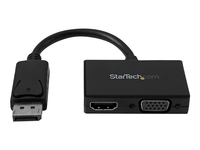 StarTech.com 2 in 1 Displayport Adapter - DisplayPort to HDMI or VGA - DisplayPort Adapter - 1920x1200 - Travel Adapter (DP2HDVGA) - video converter - black