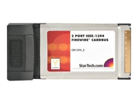StarTech.com 2 Port CardBus Laptop 1394a Firewire PC Card Adapter - video capture adapter - CardBus