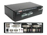 StarTech.com 2 Port DVI USB KVM Switch with Audio and USB 2.0 Hub - KVM / audio switch - 2 ports - desktop