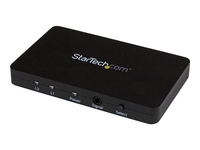 StarTech.com 2 Port HDMI Switch - Aluminum Housing and MHL Support - 2x1 HDMI Switcher Box with Support for 4K at 30Hz - HDMI Selector Switch (VS221HD4K) - video/audio switch - 2 ports