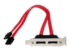StarTech.com 2 Port Low Profile SATA to eSATA Plate Adapter - SATA internal to external panel - 30.5 cm
