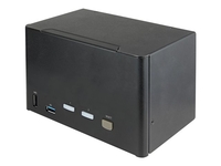 StarTech.com 2 Port Quad Monitor DisplayPort KVM Switch,  4K 60Hz UHD HDR,  Desktop 4K DP 1.2 KVM with 2 Port USB 3.0 Hub (5Gbps) & 4x USB 2.0 HID Ports,  Audio,  Hotkey Switching,  TAA - Keyboard/Video/Mouse Switch - KVM / audio switch - 2 ports - TAA Complia