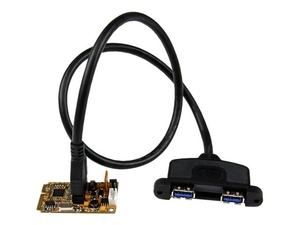 StarTech.com 2 Port SuperSpeed Mini PCI Express USB 3.0 Adapter Card w/ Bracket Kit - USB adapter
