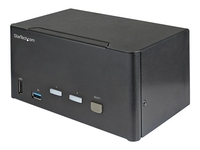 StarTech.com 2 Port Triple Monitor DisplayPort KVM Switch,  4K 60Hz UHD HDR,  Desktop 4K DP 1.2 KVM with 2 Port USB 3.0 Hub (5Gbps) & 4x USB 2.0 HID Ports,  Audio,  Hotkey Switching,  TAA - Keyboard/Video/Mouse Switch - KVM / audio switch - 2 ports - TAA Compl