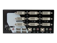 StarTech.com 2 Port Triple Monitor DVI USB KVM Switch with Audio & USB 2.0 Hub - Multi Monitor KVM - Dual Port KVM Switch (SV231TDVIUA) - KVM / audio / USB switch - 2 ports