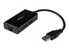 StarTech.com 2 Port USB 3.0 Hub with Ethernet - USB 3.0 x 2 - Gigabit Ethernet Network Adapter for Windows / Mac / Chrome (USB31000S2H) - network adapter