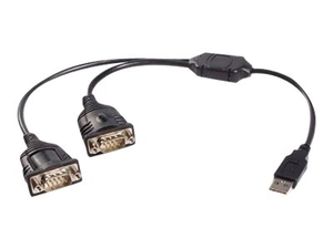 StarTech.com 2 Port USB to RS232 Serial DB9 Adapter Cable - serial adapter