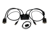 StarTech.com 2 Port USB VGA Cable KVM Switch - USB Powered with Remote Switch - KVM with VGA - Dual Port VGA KVM Switch (SV211USB) - KVM switch - 2 ports