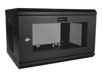 StarTech.com 2 Post 6U 19 Wall Mount Network Cabinet,  15 Deep Locking IT Switch Depth Enclosure,  Vented Computer/Electronics Equipment Data Rack with Shelf & Hook & Loop Tape /Assembled - 19 Inch Wall Cabinet (RK616WALM) - rack enclosure cabinet - 6U
