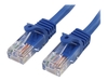StarTech.com 25 ft Cat5e Patch Cable with Snagless RJ45 Connectors - Blue - Cat 5e Ethernet Patch Cable - 25ft UTP Cat5e Patch Cord - patch cable - 7.6 m - blue
