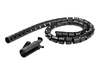 StarTech.com 2.5m (8.2ft) Cable Management Sleeve - Spiral - 1" (25mm) Diameter - W/ Cable Loading Tool - Black (CMSCOILED2) cable sleeving kit